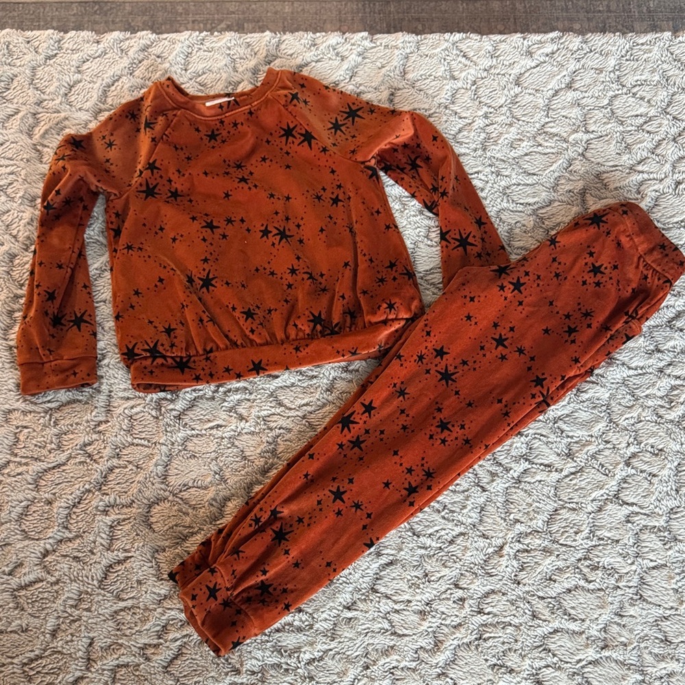 Cat & Jack Orange Star Print Kids Matching Set